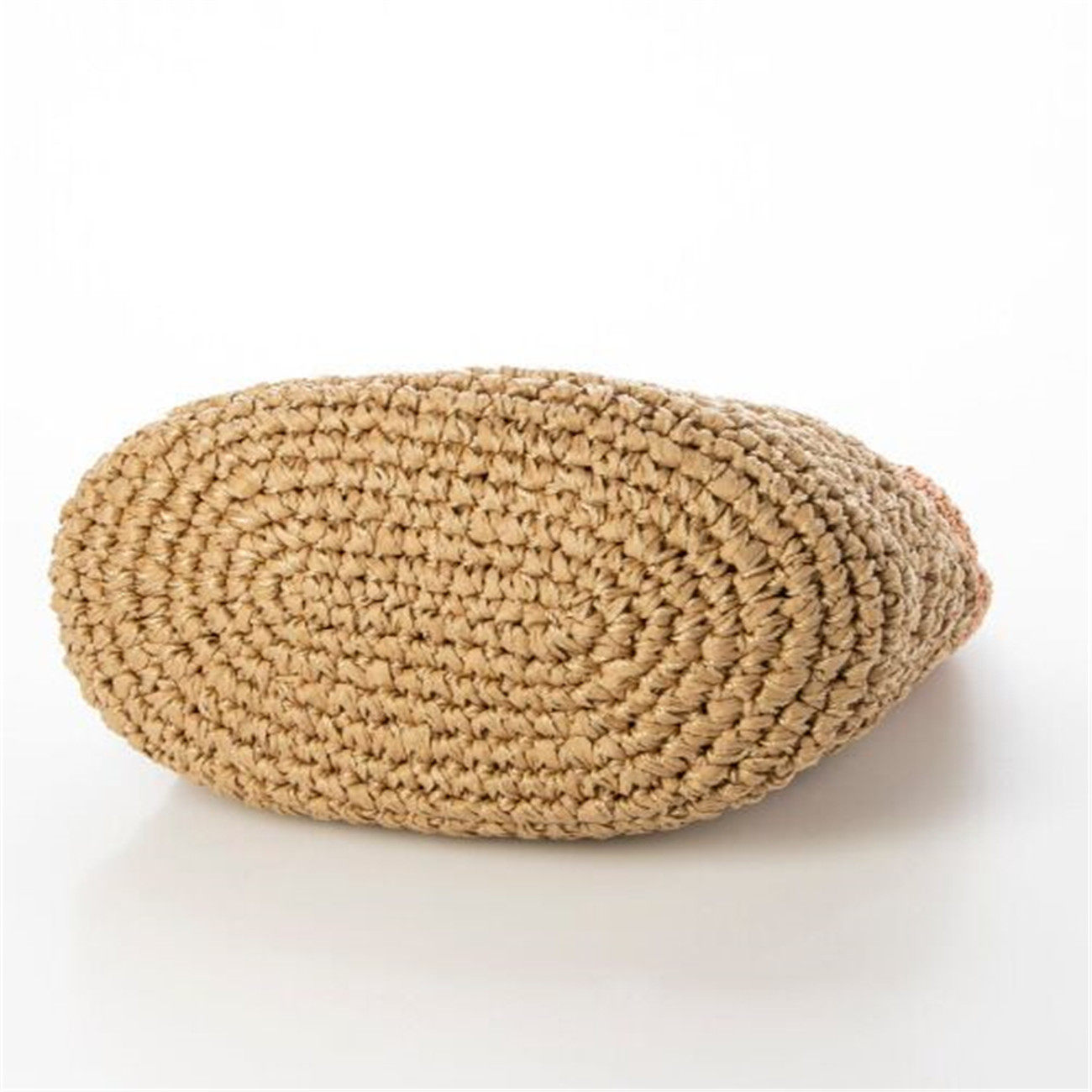 カゴバッグ 二色編み込みショルダー付きカゴバッグ