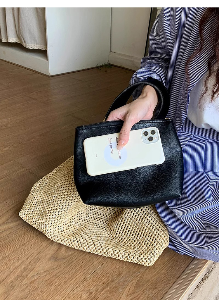 カゴバッグ メッシュ編み夏風ショルダートート