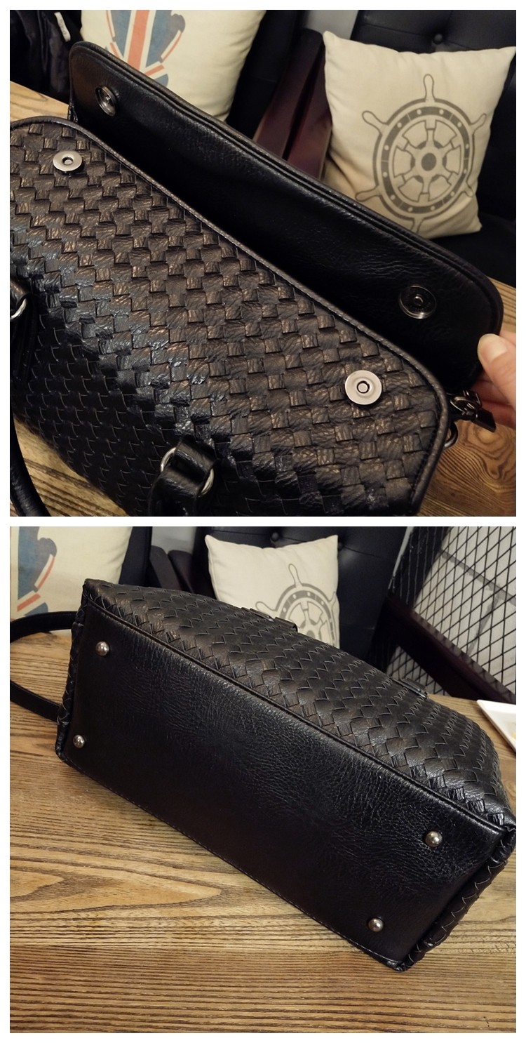 カゴバッグ 職人技が光る編み込みハンドバッグ型カゴバッグ