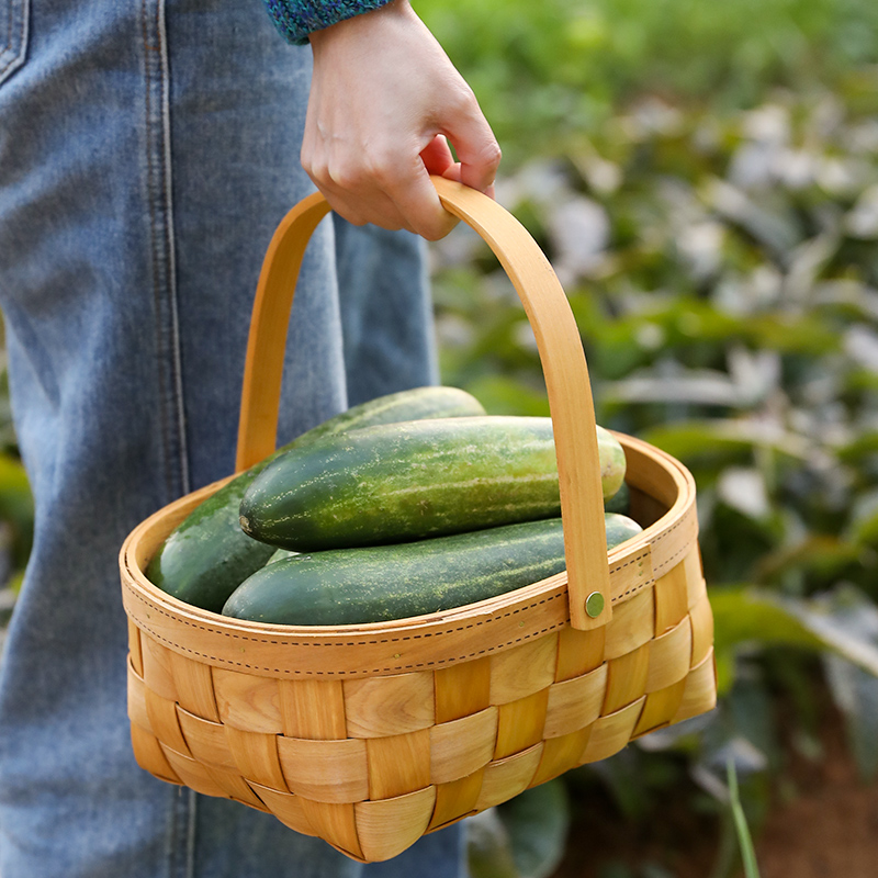 カゴバッグ 天然素材編み込みハンドバッグ型収納かご