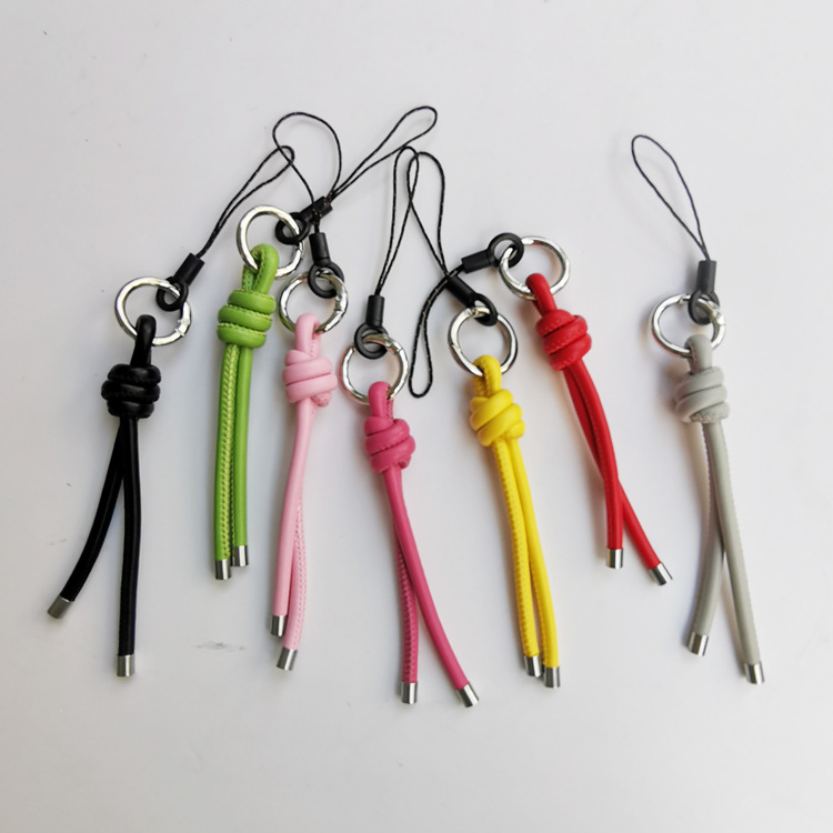 全15色 編み込みタッセル付きキーリング 落下防止ストラップ