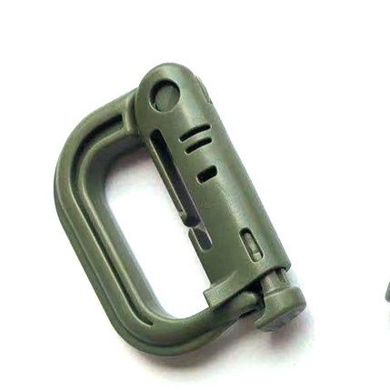 キーリングカラビナ 回転式ロック機能付き多用途カラビナ