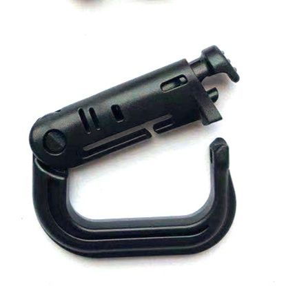 キーリングカラビナ 回転式ロック機能付き多用途カラビナ