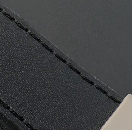 キーリング 本革レザーストラップ付き金属フック式キーリング