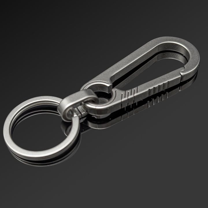キーリング カラビナ型多機能シルバー金属キーリング