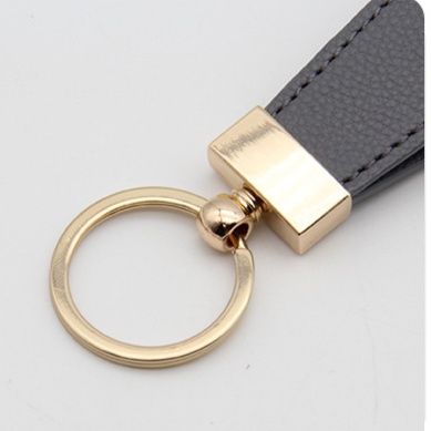本革ループ型レザーキーリング 金具付き