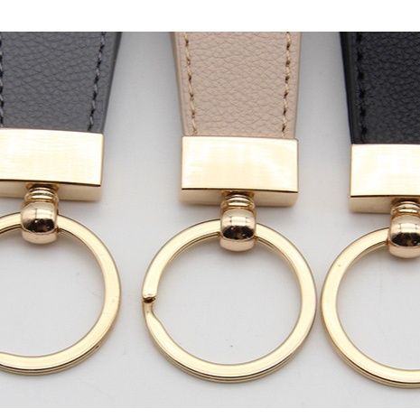 本革ループ型レザーキーリング 金具付き