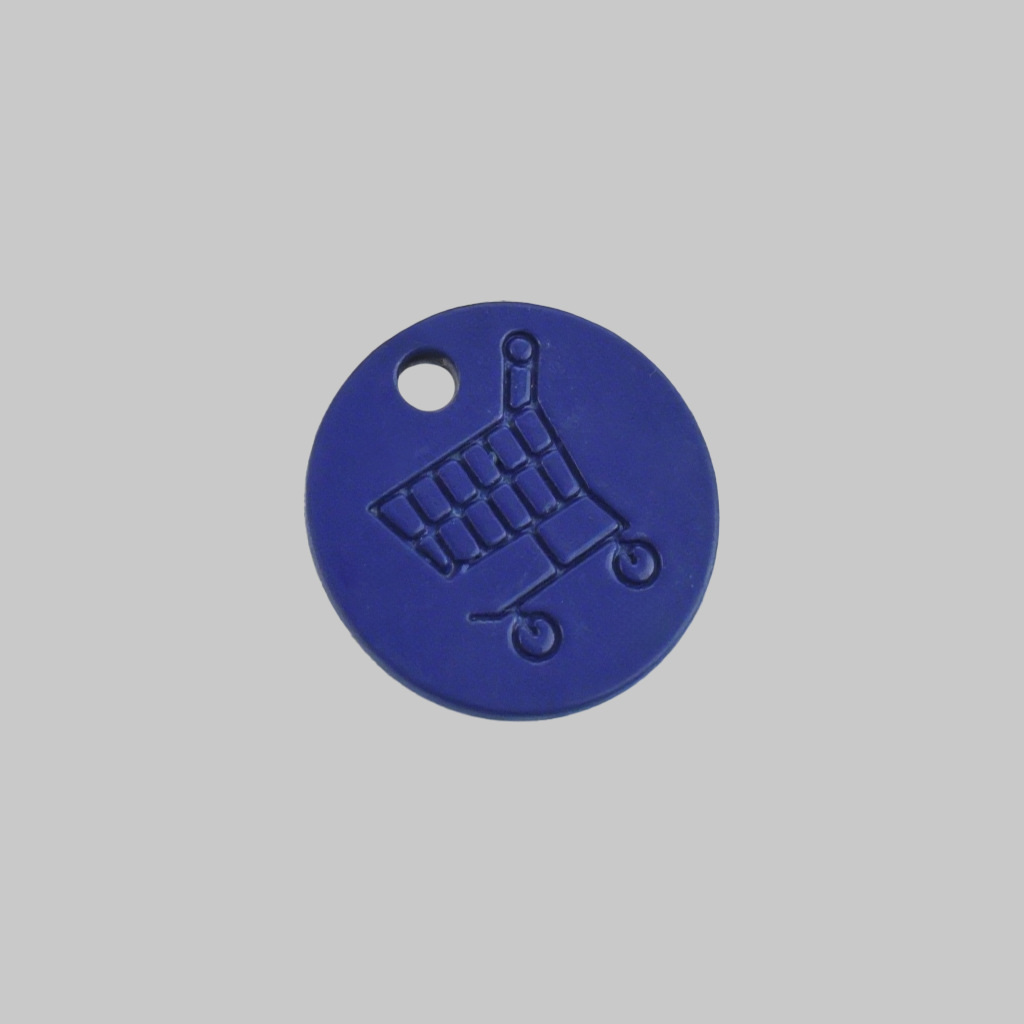 キーリング ショッピングカート型円形キーチェーン