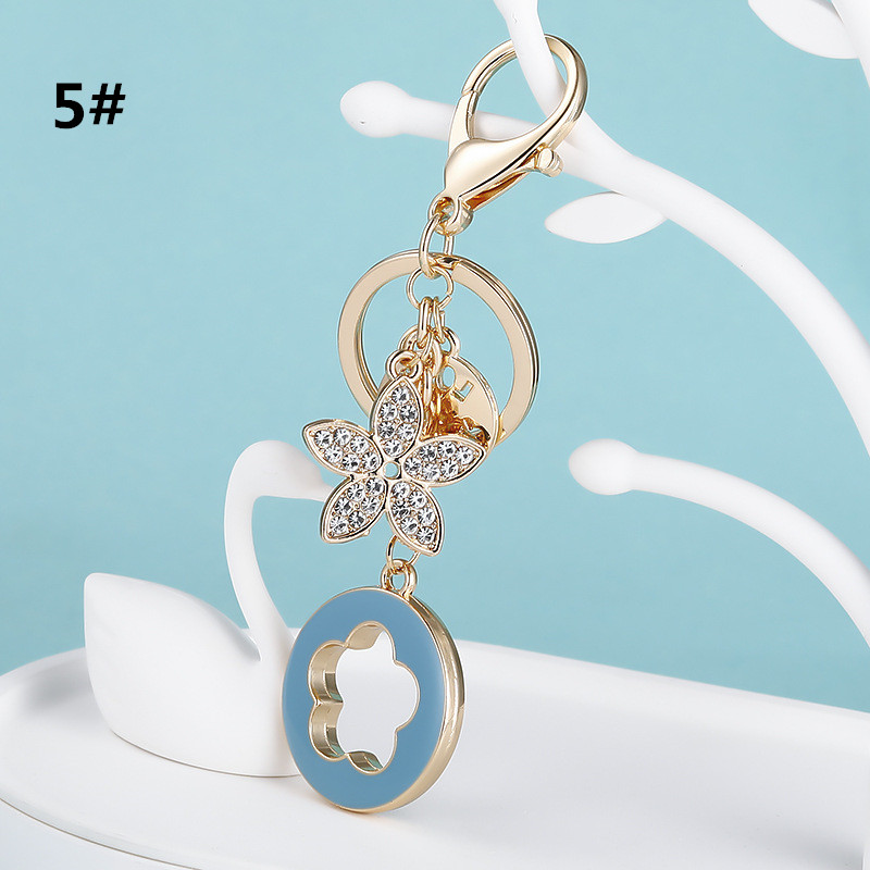 花モチーフ キーリング バッグチャーム キーホルダー