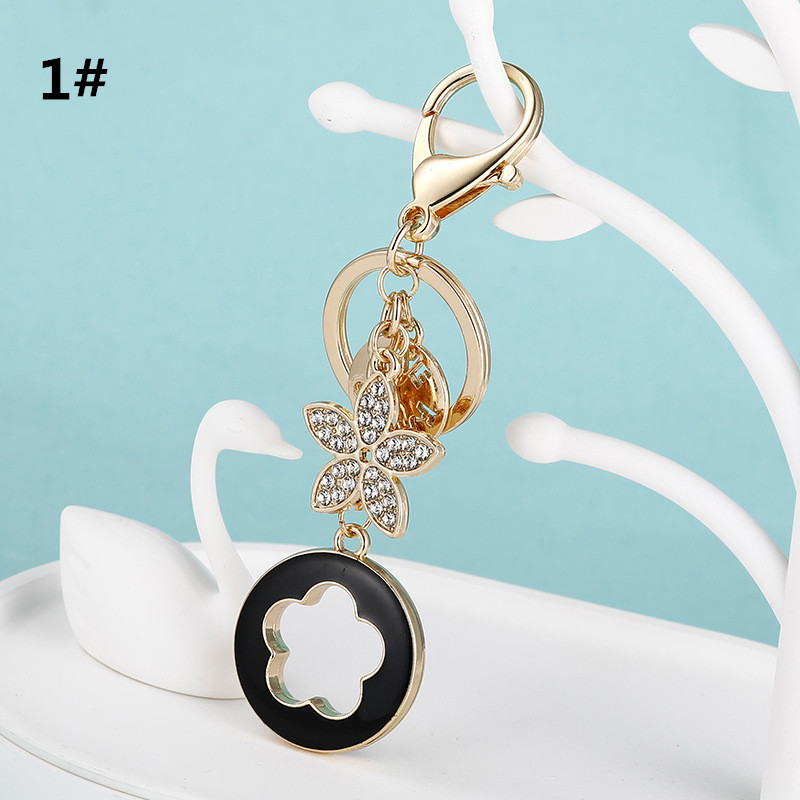 花モチーフ キーリング バッグチャーム キーホルダー