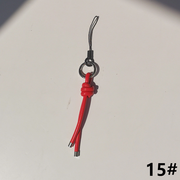 全15色 編み込みタッセル付きキーリング 落下防止ストラップ