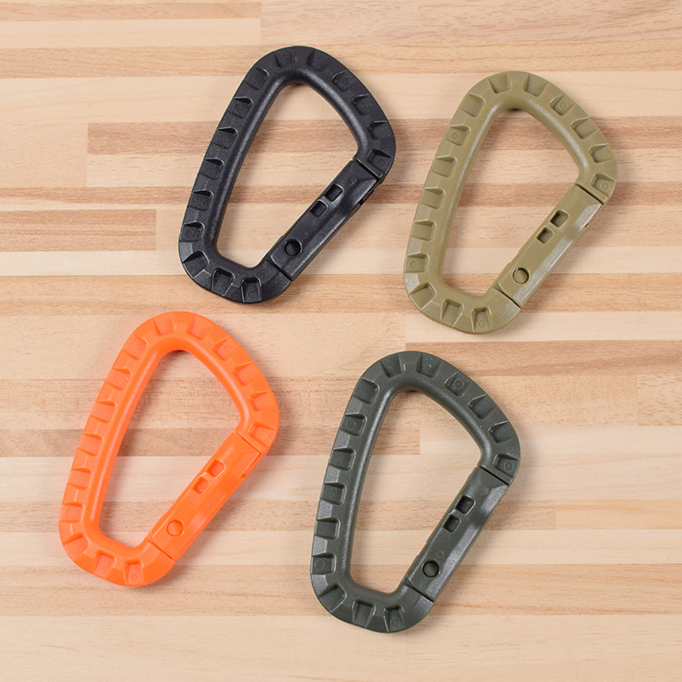 キーリングカラビナ タクティカルデザイン樹脂製カラビナキーホルダー