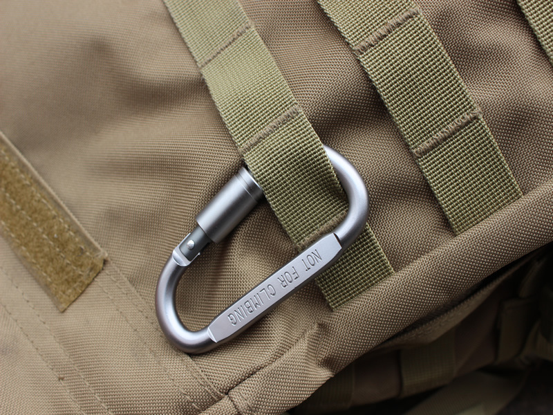 キーリング ロック機能付き金属製カラビナキーホルダー