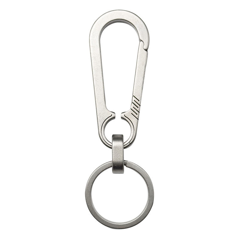 キーリング カラビナ型多機能シルバー金属キーリング