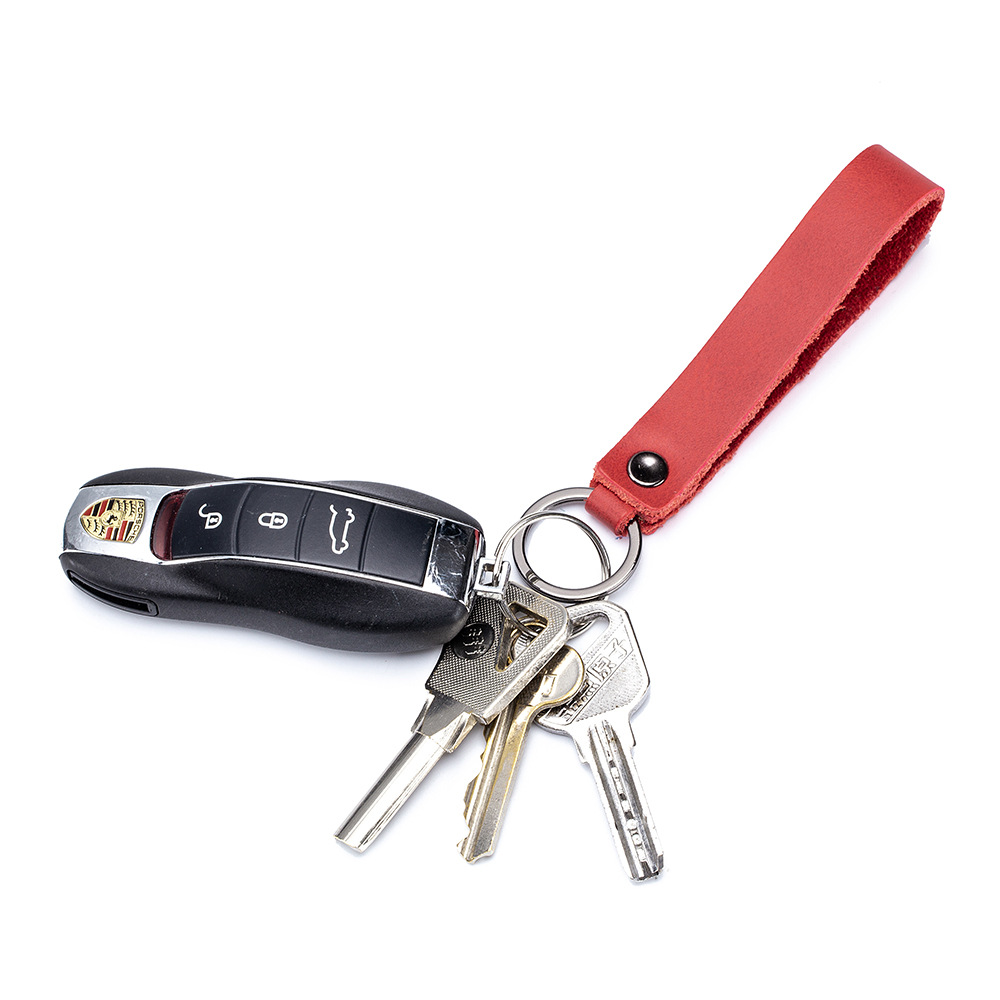 本革キーリング シンプル おしゃれ カラー豊富 紛失防止