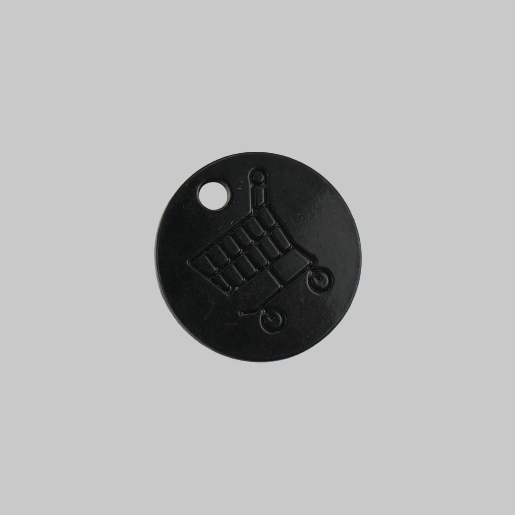 キーリング ショッピングカート型円形キーチェーン