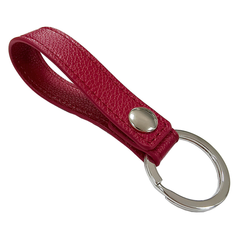 キーリング シンプルレザーストラップ式キーリング