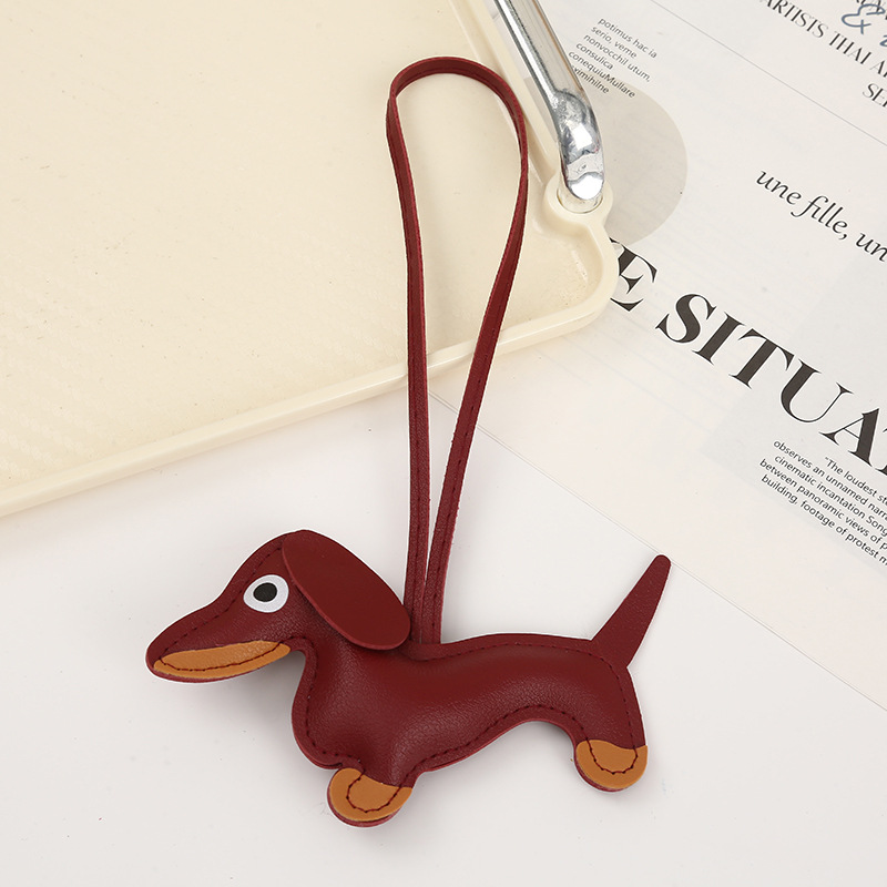 キーリング 愛らしい犬モチーフのキーチェーン