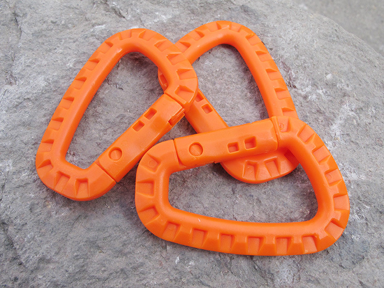 キーリングカラビナ タクティカルデザイン樹脂製カラビナキーホルダー