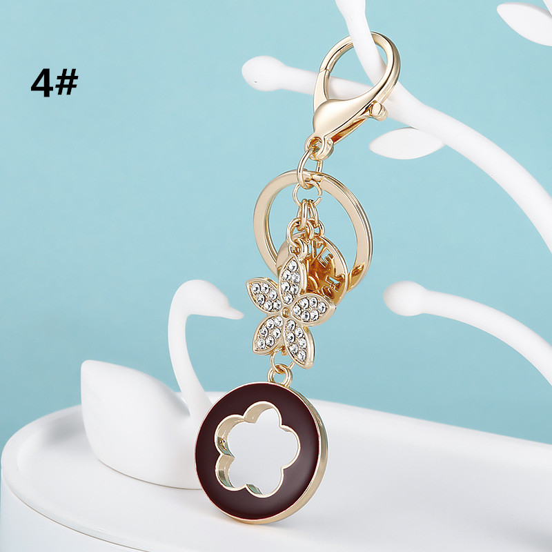 花モチーフ キーリング バッグチャーム キーホルダー