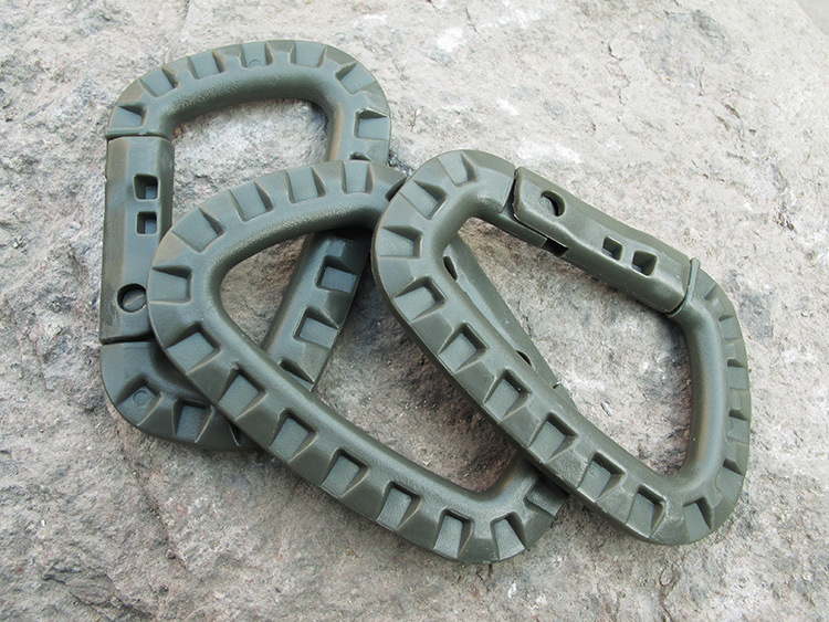 キーリングカラビナ タクティカルデザイン樹脂製カラビナキーホルダー