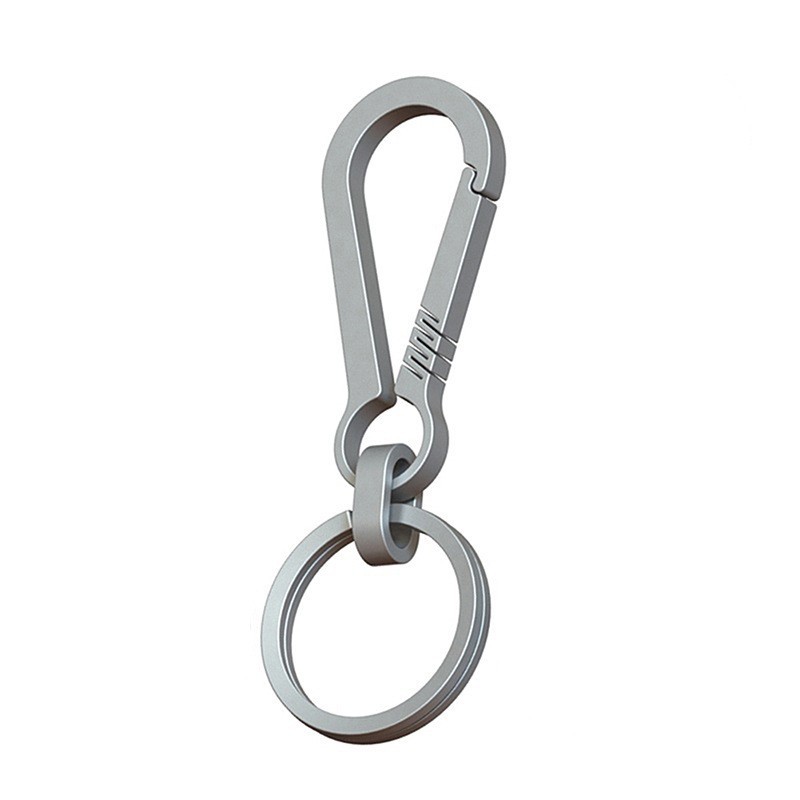 キーリング チタン合金製フック式シルバーキーリング