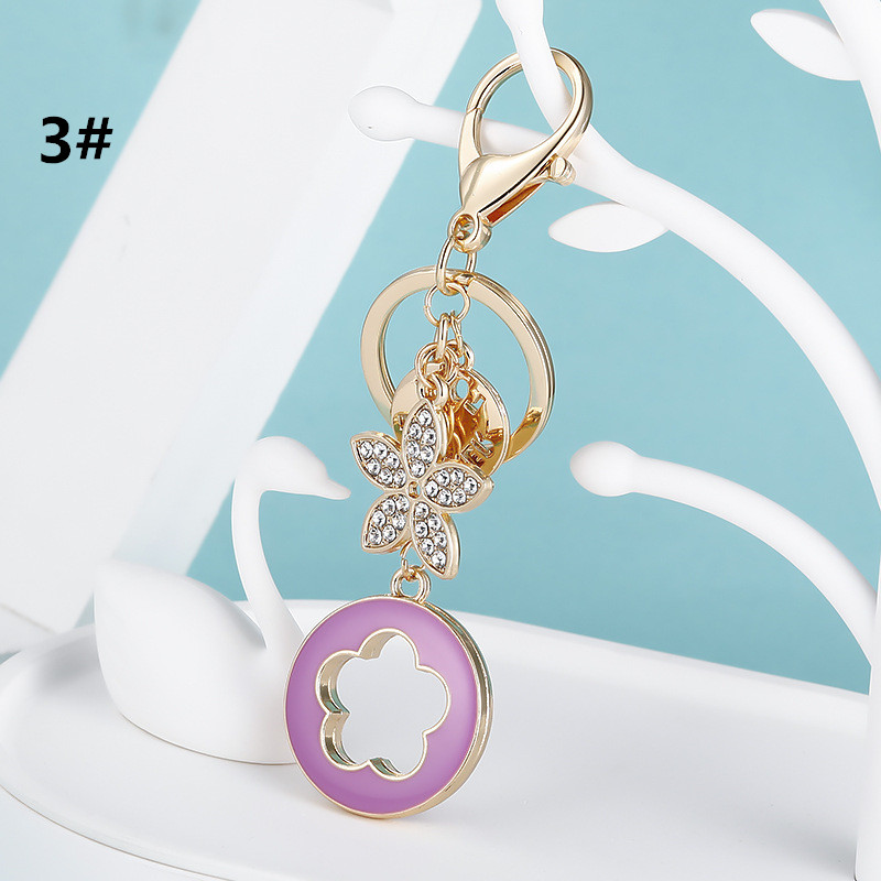 花モチーフ キーリング バッグチャーム キーホルダー