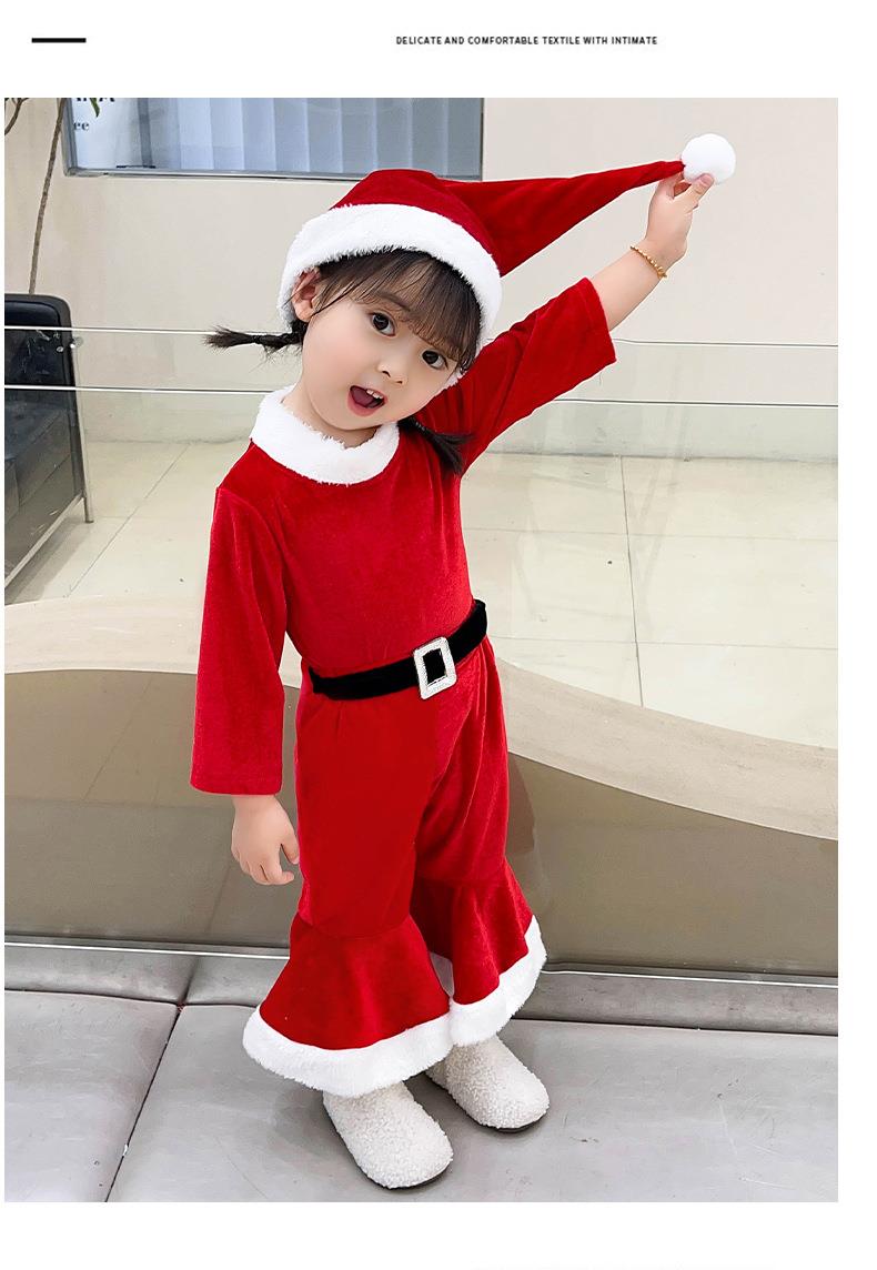 こどもコスプレ サンタとこびと クリスマスつなぎ衣装