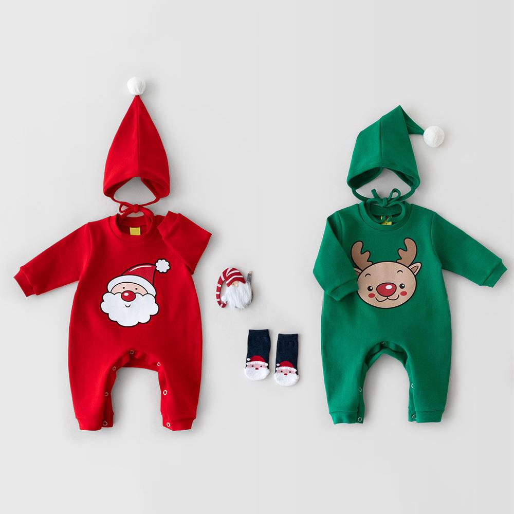こどもコスプレ クリスマスなりきりロンパース帽子セット