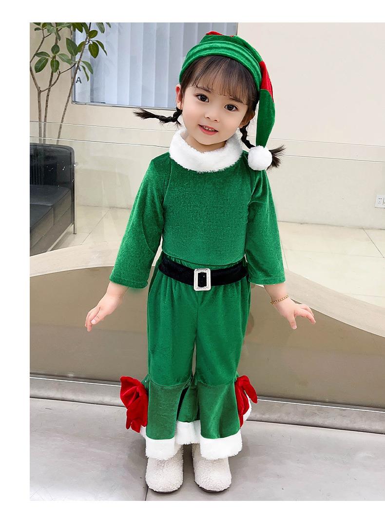 こどもコスプレ サンタとこびと クリスマスつなぎ衣装
