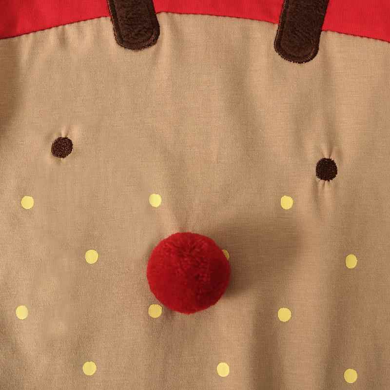 こどもコスプレ もこもこトナカイロンパース帽子セット