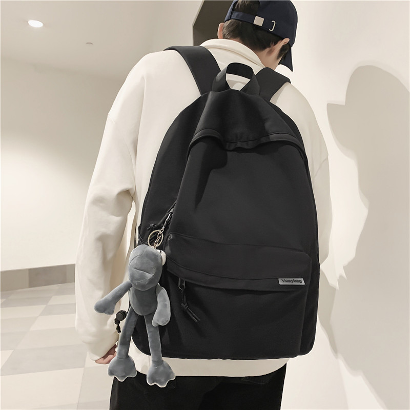 キッズリュック シンプルスタイル くまさんチャーム付きリュック