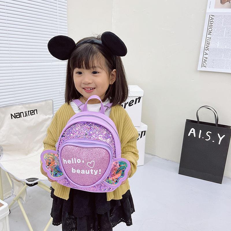 キッズリュック キラキラ羽つき妖精リュック