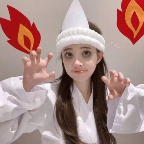着ぐるみ 狐耳ヘアバンド付き幽霊風コスプレ三角帽子セット