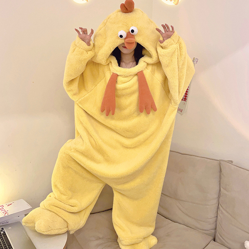 着ぐるみ ふわふわにわとり着ぐるみ全身パジャマ