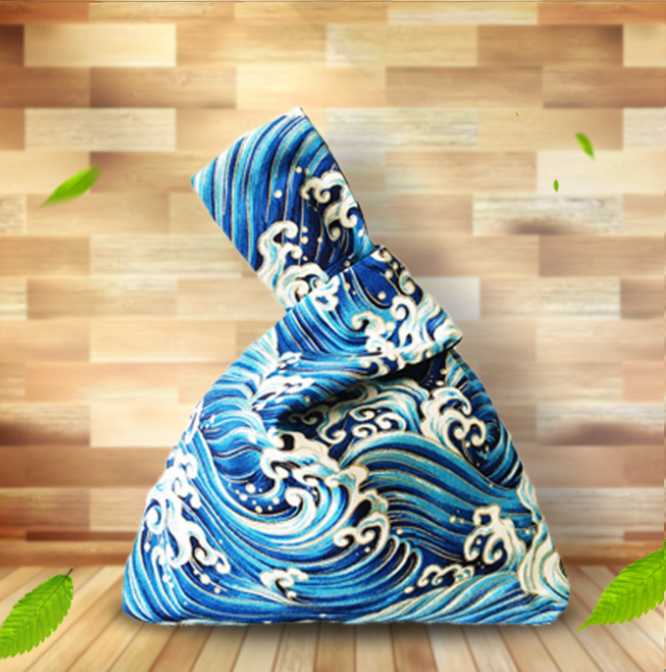 着物バッグ 和柄巾着クラッチバッグ 浴衣着物用一本手袴小物入れ