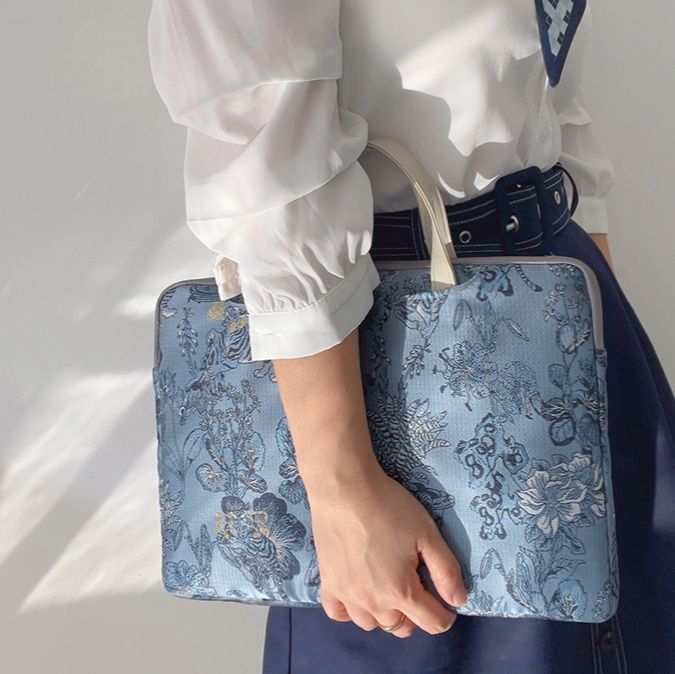 着物バッグ 花鳥風月 文様トートバッグ