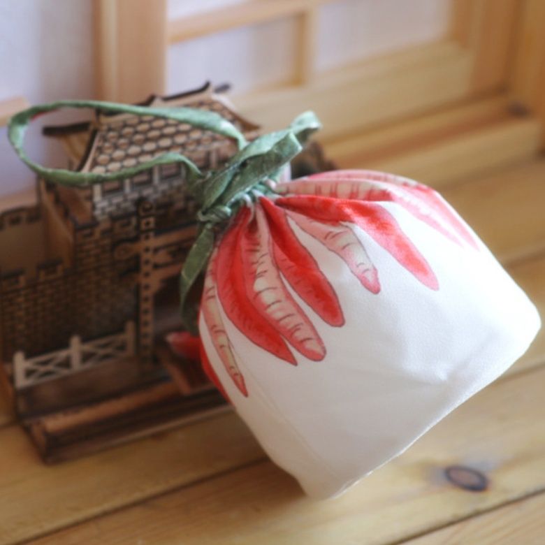 着物バッグ 和柄花柄巾着袋クラッチ信玄袋浴衣着物小物入れ