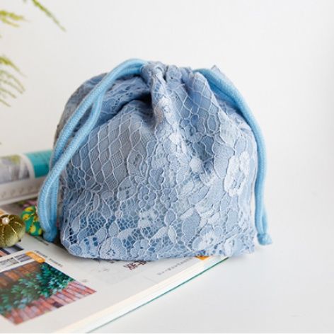 着物バッグ 和柄レース巾着袋 花柄クラッチバッグ 浴衣着物小物入れ