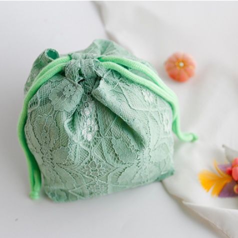 着物バッグ 和柄レース巾着袋 花柄クラッチバッグ 浴衣着物小物入れ