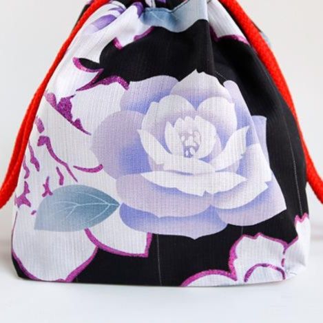 着物バッグ 和柄花柄巾着袋 信玄袋クラッチバッグ 浴衣着物用小物入れ