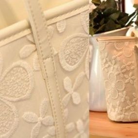 着物バッグ 桜花刺繍の上品な和風大容量手提げ鞄