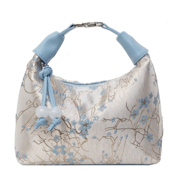 着物バッグ 花刺繍和装風ショルダーバッグ