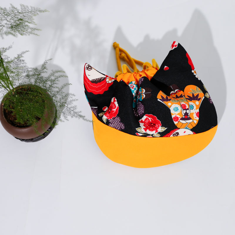 着物バッグ 和柄花柄巾着クラッチバッグ 信玄袋 浴衣着物用小物入れ