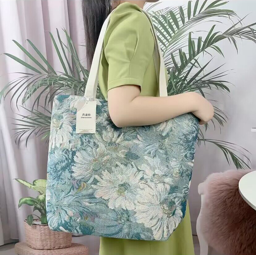 着物バッグ 花園の囁き トートバッグ