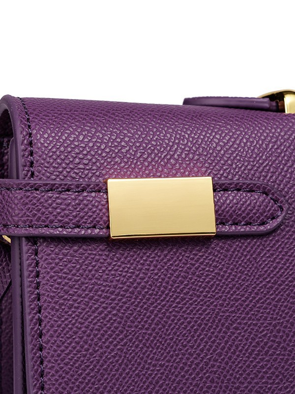 着物バッグ 波型フラップ金具付き横長クラッチバッグ