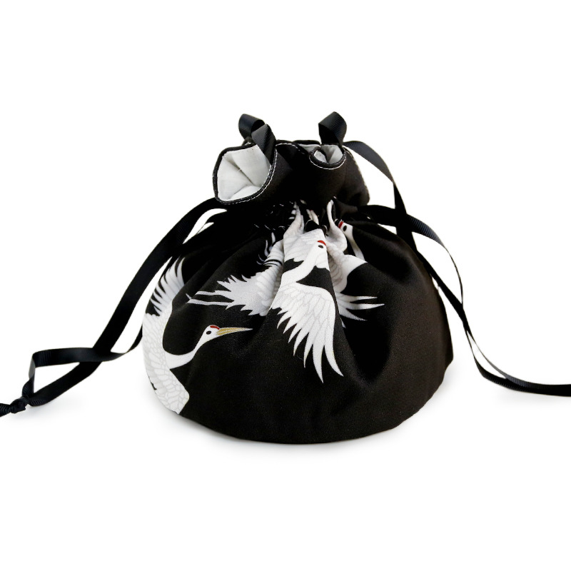 着物バッグ 和柄花模様巾着袋クラッチ信玄袋和装小物入れ