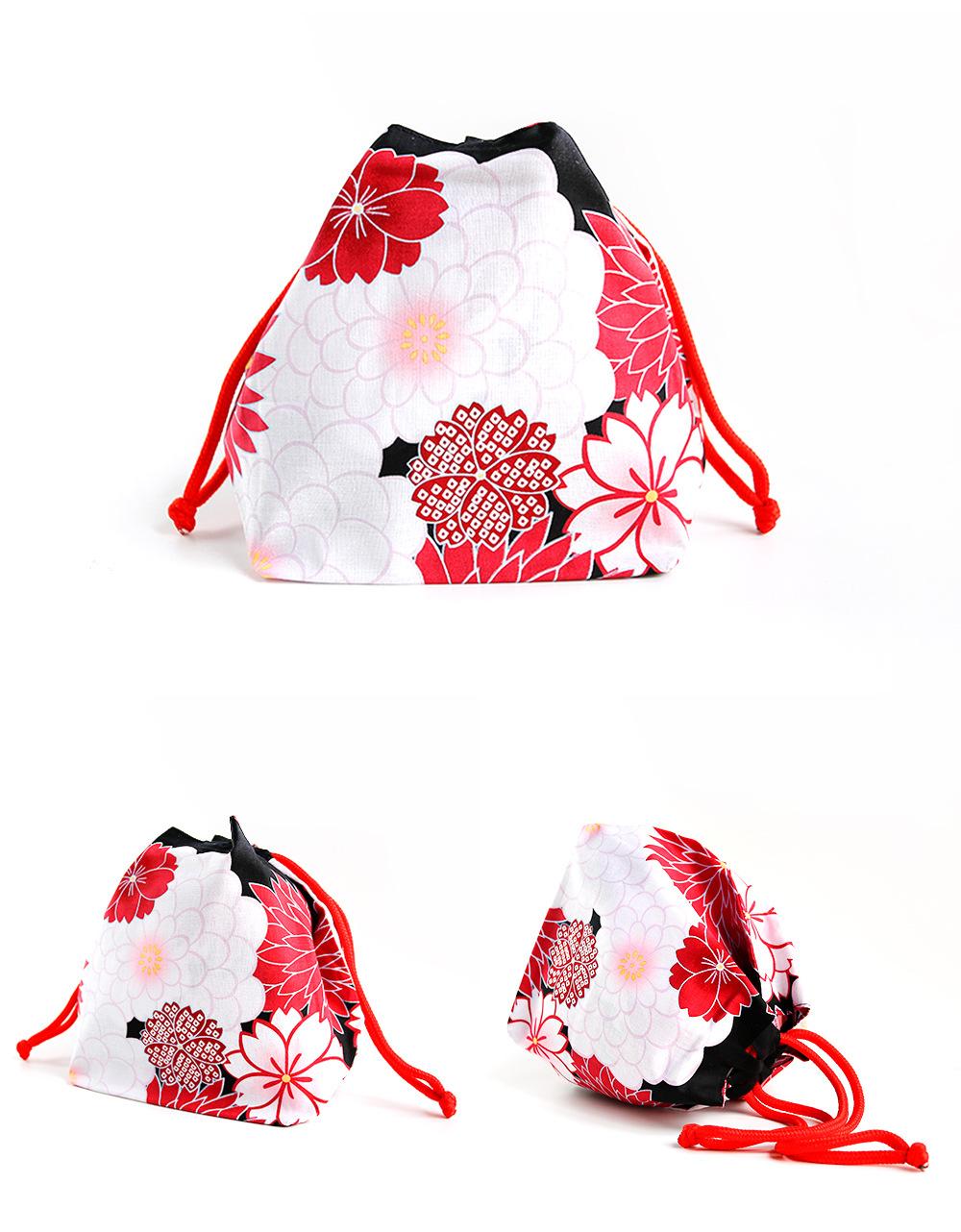着物バッグ 和柄花柄巾着袋 信玄袋クラッチバッグ 浴衣着物用小物入れ