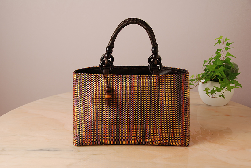  段染め織り着物バッグ トートバッグ