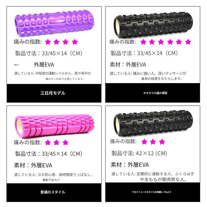 長い筋膜ローラー四十五センチ立体突起式